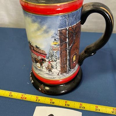 1992 Budweiser A Perfect Christmas Beer Stein