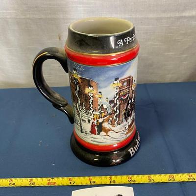 1992 Budweiser A Perfect Christmas Beer Stein