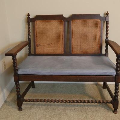 Antique Barley Twist Cane Bench (see description)