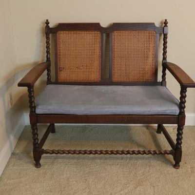 Antique Barley Twist Cane Bench (see description)