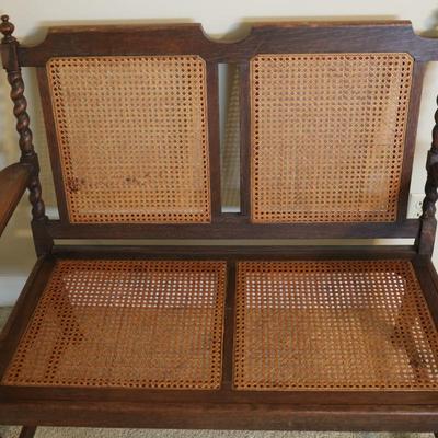 Antique Barley Twist Cane Bench (see description)