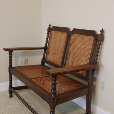 Antique Barley Twist Cane Bench (see description)
