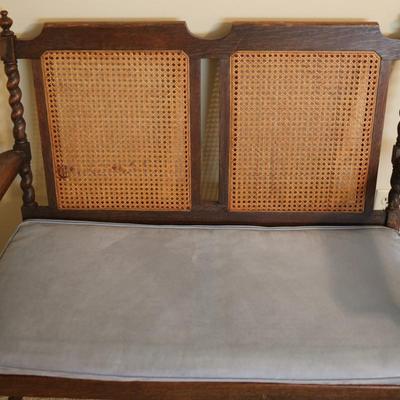 Antique Barley Twist Cane Bench (see description)