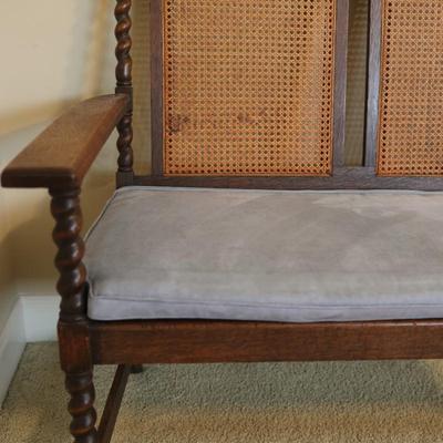 Antique Barley Twist Cane Bench (see description)