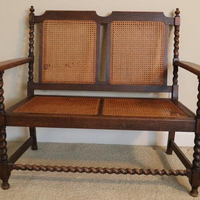 Antique Barley Twist Cane Bench (see description)