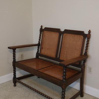 Antique Barley Twist Cane Bench (see description)