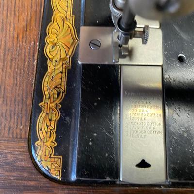 Vintage Sewing Machine in Cabinet