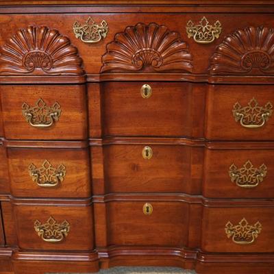 Mahogany National Mt. Airy Block Front Georgian Chest of Drawers