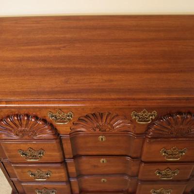 Mahogany National Mt. Airy Block Front Georgian Chest of Drawers