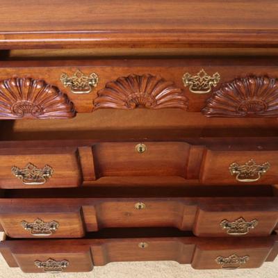 Mahogany National Mt. Airy Block Front Georgian Chest of Drawers