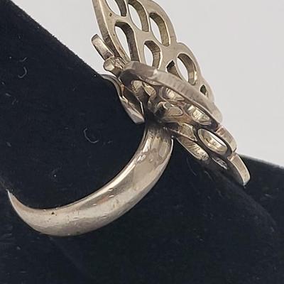 Two Silver Butterfly Rings
