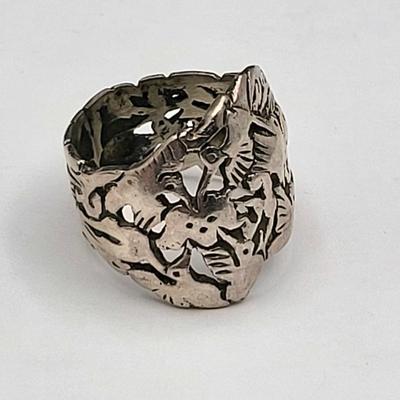 Sterling Ring Trio Birds, Tree Of Life