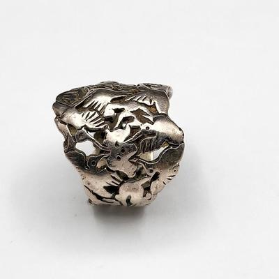 Sterling Ring Trio Birds, Tree Of Life
