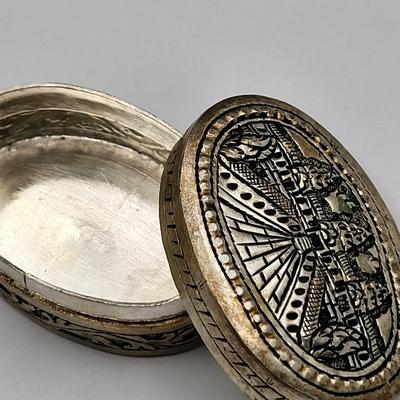 Two Vintage Brass Trinket Boxes