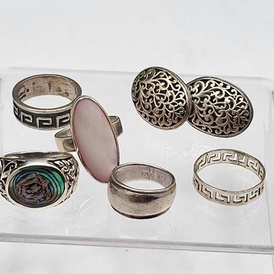 Ring Variety & Earrings Sterling Silver 28.2gr