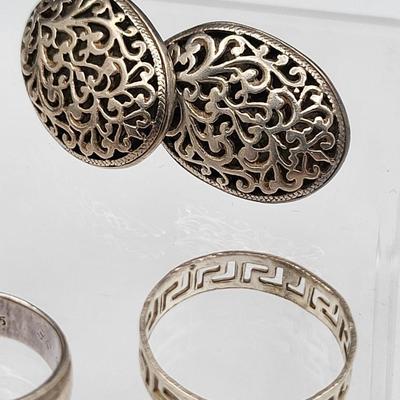 Ring Variety & Earrings Sterling Silver 28.2gr