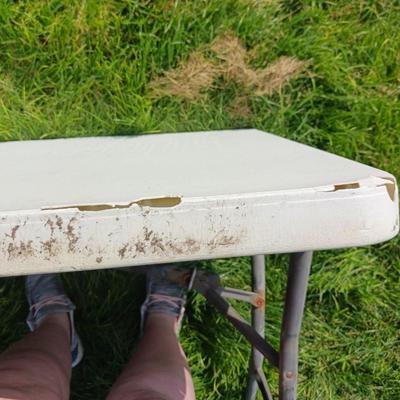 6 FOOT FOLDING TABLE AND A 4 FOOT TABLE