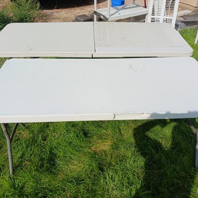 6 FOOT FOLDING TABLE AND A 4 FOOT TABLE