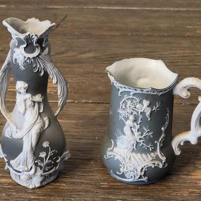 Vase, Creamer and Oneida Kettle