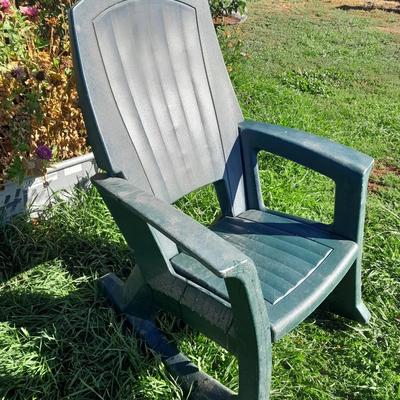 Large sized hard plastic rocking chair