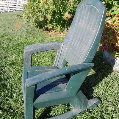 Large sized hard plastic rocking chair