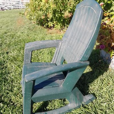 Large sized hard plastic rocking chair
