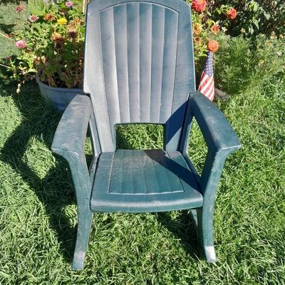 Large sized hard plastic rocking chair