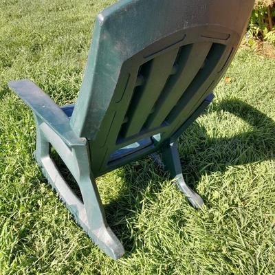 Large sized hard plastic rocking chair