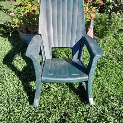Large sized hard plastic rocking chair