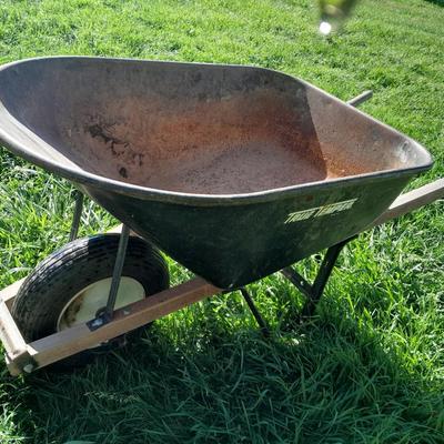 Large steel Trru Temper wheelbarrow