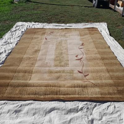 Allen & Roth Holder Green 7'10" x 10'1" Area rug with branch / leaf design