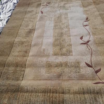 Allen & Roth Holder Green 7'10" x 10'1" Area rug with branch / leaf design