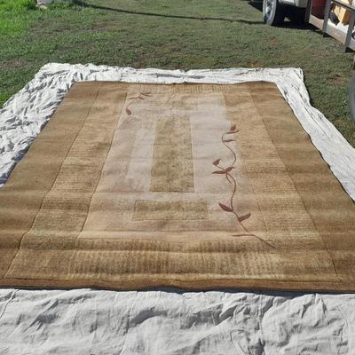 Allen & Roth Holder Green 7'10" x 10'1" Area rug with branch / leaf design