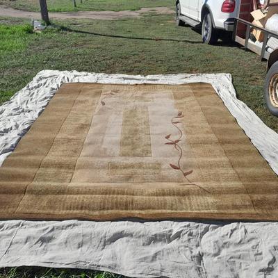 Allen & Roth Holder Green 7'10" x 10'1" Area rug with branch / leaf design