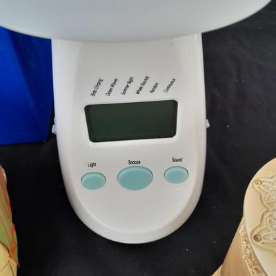 Brand new AVON wellness lamp / nightlight with musical Jewlery box and wicker decorative box