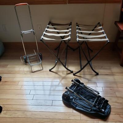 Suitcase Racks and Two Luggage Trolleys (B1-KD)