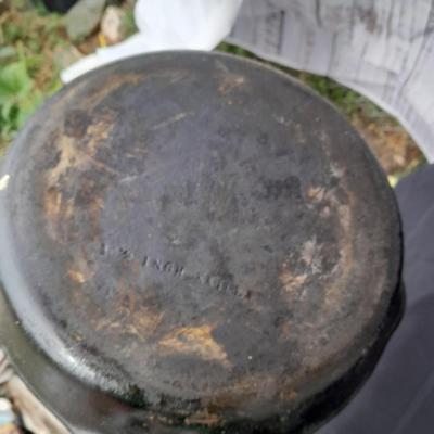 8" Cast Iron Skillet with a Cast Iron Griddle