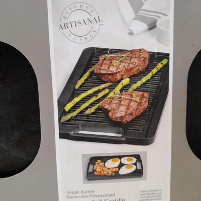 8" Cast Iron Skillet with a Cast Iron Griddle