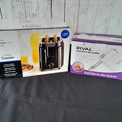 Nice toaster and Rival mixer - lightly used in original boxes