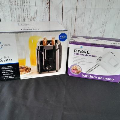 Nice toaster and Rival mixer - lightly used in original boxes