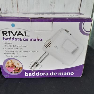 Nice toaster and Rival mixer - lightly used in original boxes