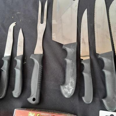 Rogers Knife set - Brand new peeler - Maxine Spreaders and Baker's secret round cake pan