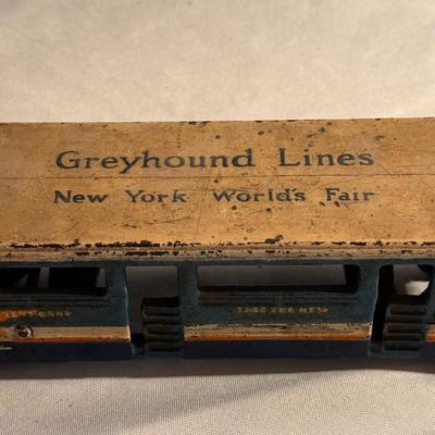 Cast Iron New York World’s Fair Greyhound Lines Bus Trolley and More (LR-DZ)