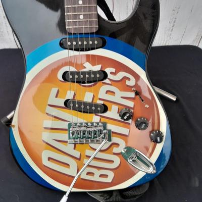 Dave & Buster's electric Guitar with stand