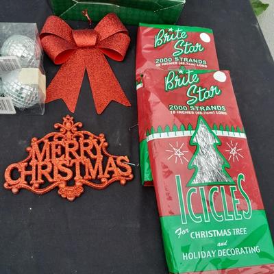 Glass Christmas tree ornaments - a led lit star and and other holiday items!