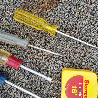 Screw Drivers and a tape measure