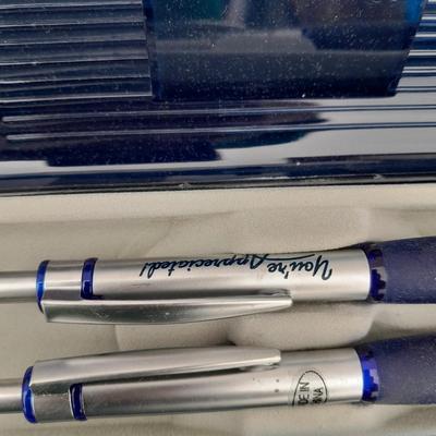 Vintage office items - slide rulers - Ink pen kit and more