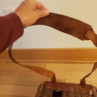 Fishing Creel Basket and Galvanized Minnow Bait Bucket (B1-KD)