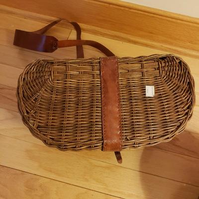 Fishing Creel Basket and Galvanized Minnow Bait Bucket (B1-KD)