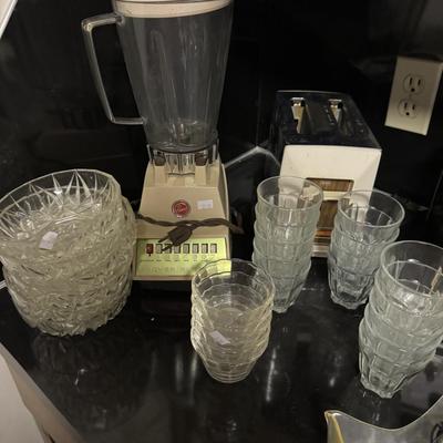 Mixer, glassware, and toasters